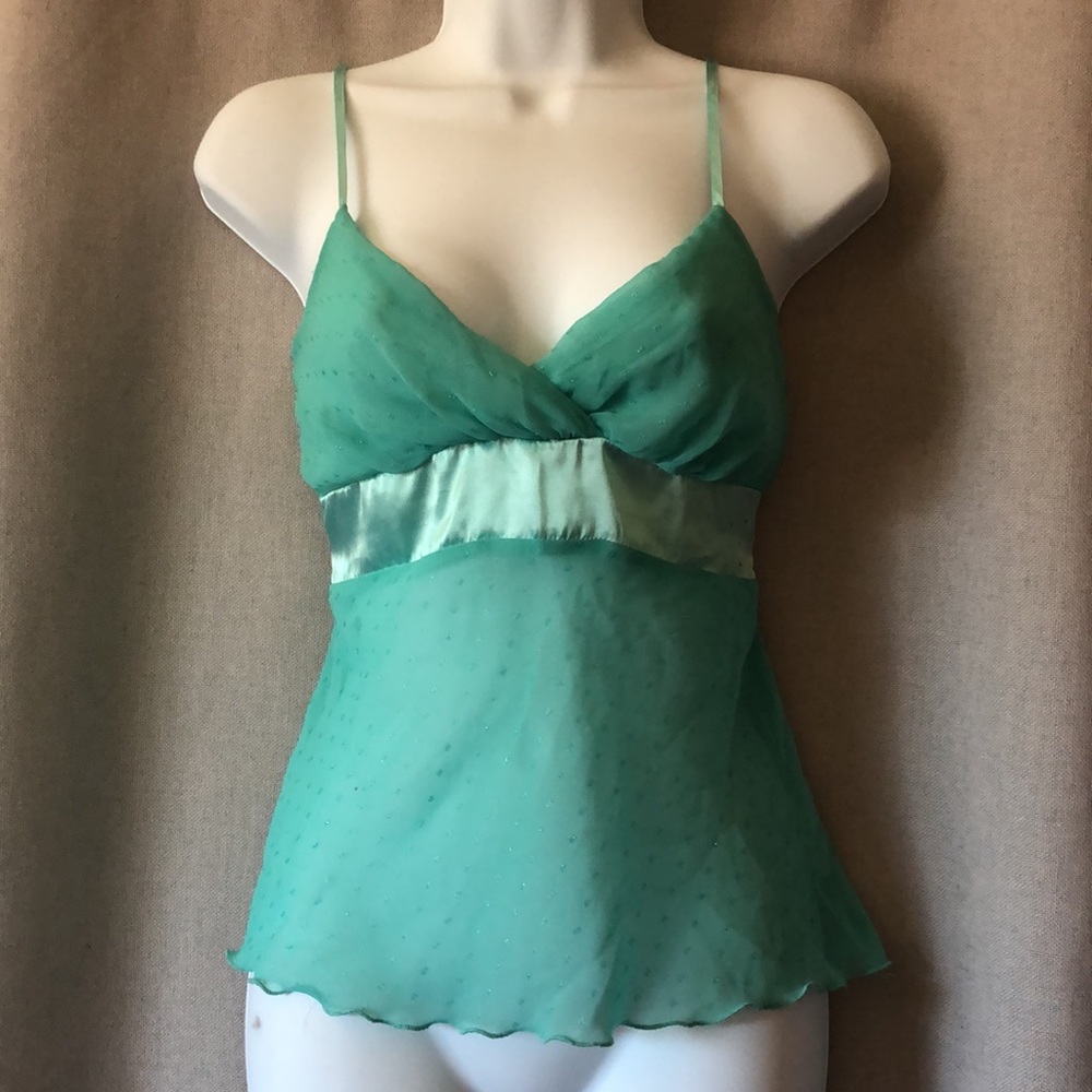 CLOSET CLEANOUT 90’s/Y2K Sparkly Sheer Tank Top